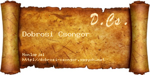 Dobrosi Csongor névjegykártya