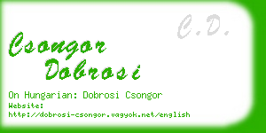 csongor dobrosi business card